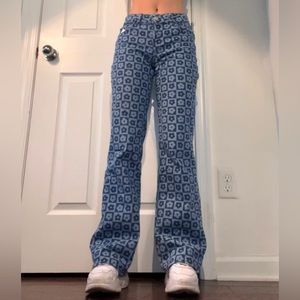 Flower Patterned Jeans